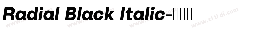 Radial Black Italic字体转换 Radial Black Italic字体转换